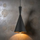Rustic Black Pendant Variable Suspension, Cone Rustic Black Pendant Variable Suspension, Cone